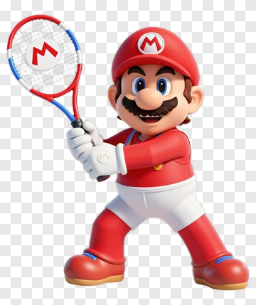Mario Playing Tennis PNG