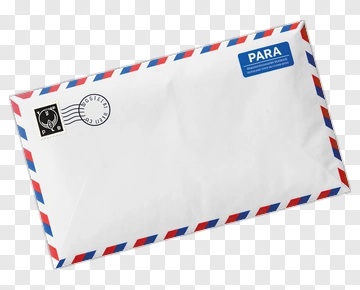 Envelope With Red And Blue Borders PNG