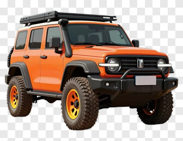Orange Off-Road Vehicle PNG