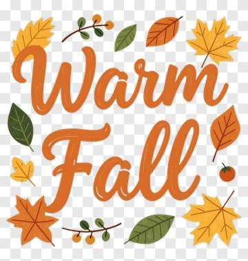 Warm Fall Autumn Leaves Design PNG