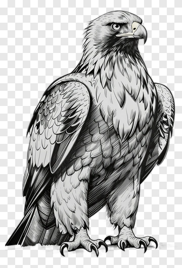 Realistic Eagle Illustration PNG