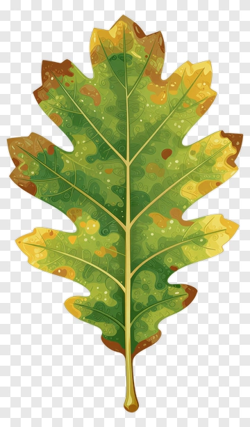 Colorful Oak Leaf PNG