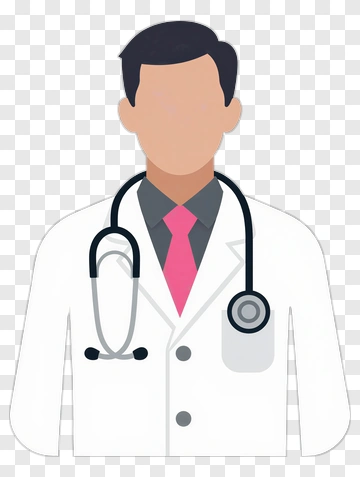 Doctor In White Coat With Stethoscope PNG