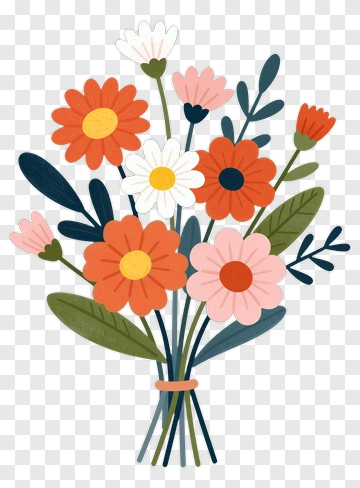 Colorful Flower Bouquet PNG