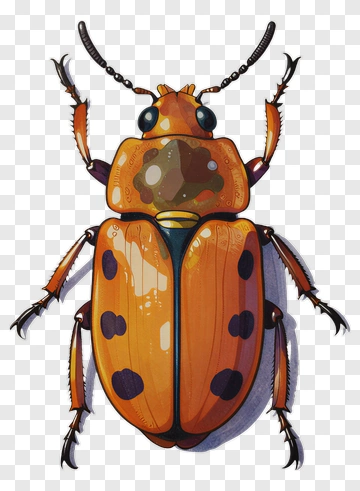 Colorful Beetle Illustration PNG