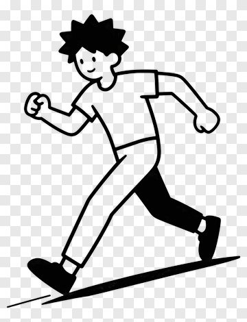 Cartoon Boy Running PNG