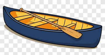 Cartoon Rowboat With Oar PNG