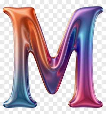 Colorful Letter M PNG