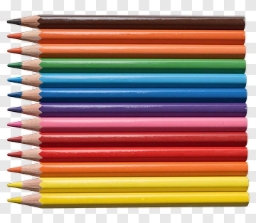 Colorful Set Of Crayons PNG