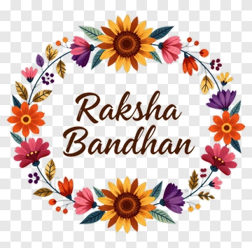 Floral Raksha Bandhan Wreath PNG