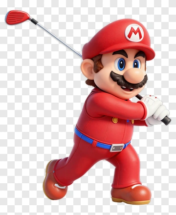 Mario Playing Golf PNG