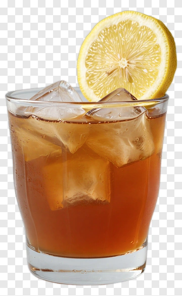 Iced Tea With Lemon Slice PNG