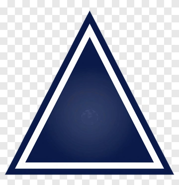 Blue Triangle With White Outline PNG