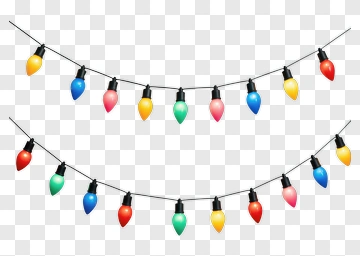 Colorful String Of Holiday Lights PNG