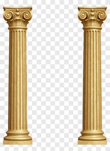 Gold Decorative Columns PNG