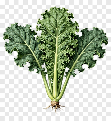 Kale Plant With Curly Leaves PNG