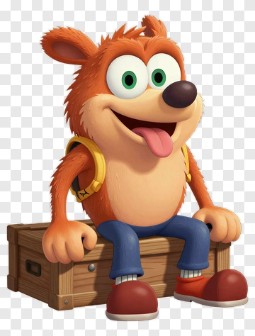 Cartoon Character Sitting On A Box PNG
