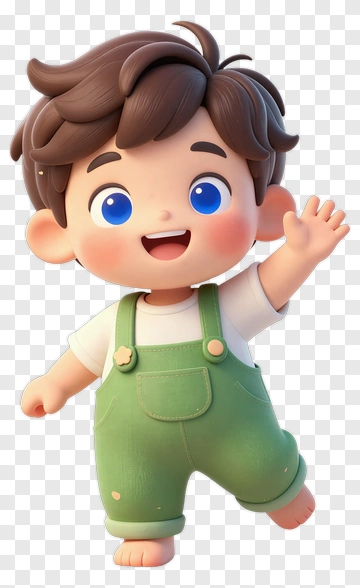 Cartoon Boy Waving Hello PNG