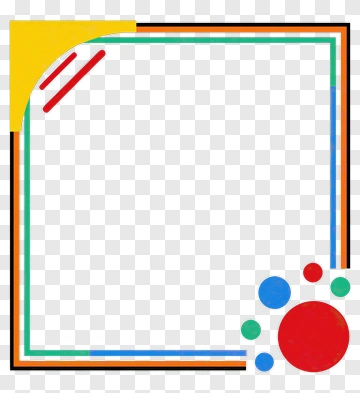 Colorful Geometric Frame PNG