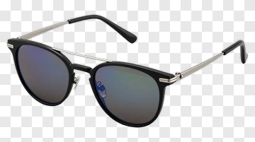 Sunglasses With Black Frames And Mirrored Lenses PNG