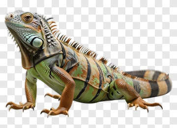 Iguana With Colorful Scales PNG