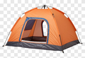 Orange Camping Tent PNG