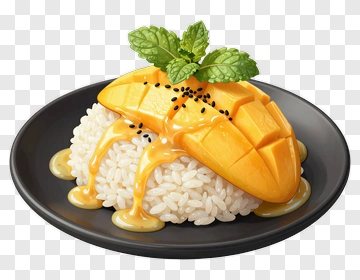 Mango Sticky Rice Dessert PNG