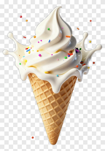 Ice Cream Cone With Sprinkles PNG