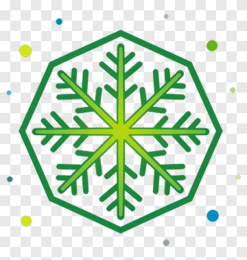 Green Snowflake Icon PNG