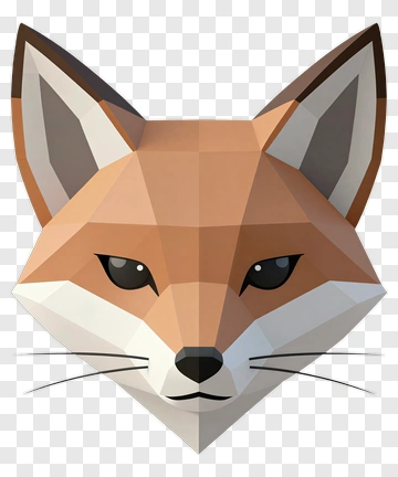 3D Fox Head PNG