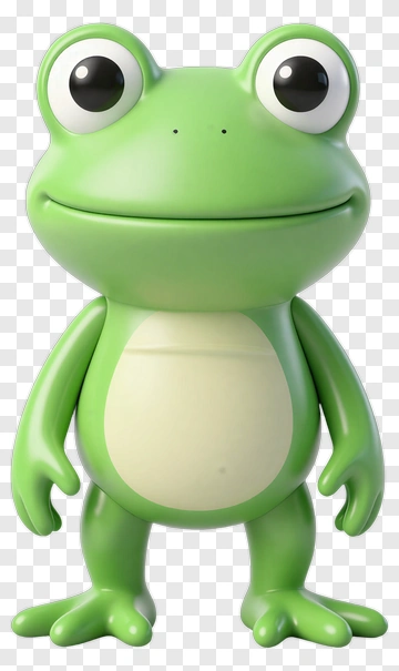 Cartoon Frog Character PNG