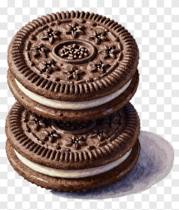 Chocolate Sandwich Cookies Stack PNG