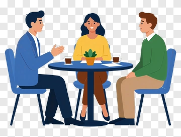 Business Team Meeting At A Table PNG