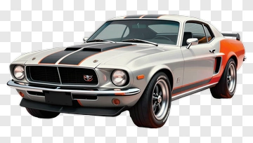 Vintage Muscle Car PNG