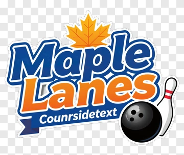 Maple Lanes Bowling Logo PNG