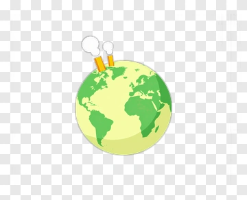 Earth With Smoke Emissions PNG