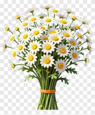 Flower Bouquet Of Daisies PNG