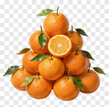 Pyramid Of Fresh Oranges PNG