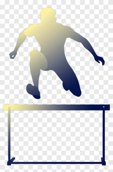 Athlete Jumping Over A Hurdle PNG