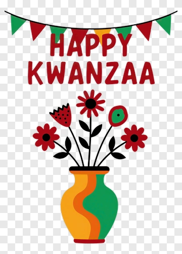 Happy Kwanzaa Floral Arrangement PNG