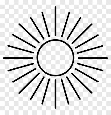 Sun Icon With Radiating Lines PNG