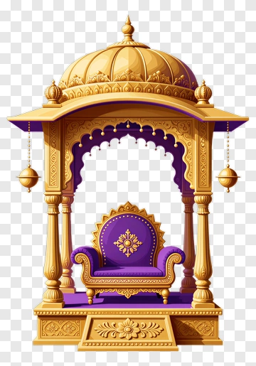 Decorative Pavilion With Purple Chair PNG