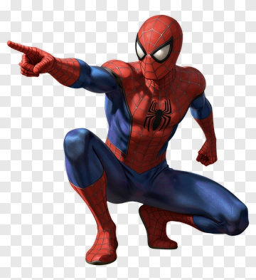Spider-Man Pointing Action Pose PNG