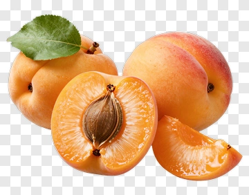 Fresh Apricots With Slices PNG