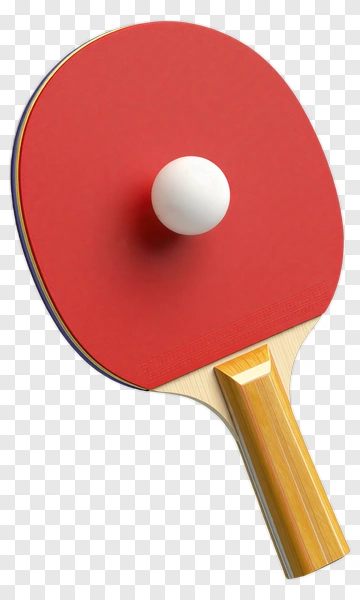 Table Tennis Paddle With Ball PNG