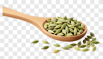 Spoon Of Green Cardamom Seeds PNG