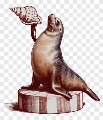 Seal Holding A Shell PNG