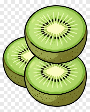 Sliced Kiwi Fruit PNG