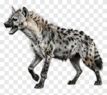Realistic Hyena Walking PNG