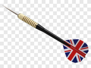 Dart With British Flag Design PNG